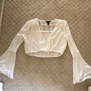 White Forever 21 Crop Top